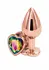 Rear Assets Rose Gold Heart M Aluminum Intimate Plug Medium