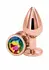 Rear Assets Rose Gold M Aluminum Intimate Plug with Gem Accent