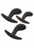 CalExotics Silicone Prostate Kit 3-Piece Set with Pull Handles Black