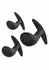 CalExotics Silicone Prostate Kit 3-Piece Set with Pull Handles Black