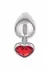 Jewel Large Ruby Heart Plug - Metallic Intimate Accessory, Red Gem, Large