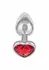 Jewel Small Ruby Heart Plug Metal Intimate Accessory Nickel-Free
