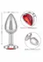 Jewel Small Ruby Heart Plug Metal Intimate Accessory Nickel-Free