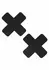 Boundless 2 Nipple Pasties Self-Adhesive X-Shaped Black Set