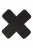 Boundless 2 Nipple Pasties Self-Adhesive X-Shaped Black Set