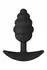FORTO F-83 SPIR Plug Black Medium Silicone Ribbed Design