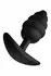 FORTO F-83 SPIR Plug Black Medium Silicone Ribbed Design