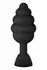 FORTO F-83 SPIR Plug Black Medium Silicone Ribbed Design