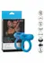 CalExotics Rechargeable Double Trouble Silicone Couples Ring Blue
