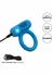 CalExotics Rechargeable Double Trouble Silicone Couples Ring Blue