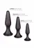 CalExotics Silicone Anal Trainer Kit - Graduated Flexible Set, Black
