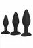 CalExotics Silicone Anal Exerciser Kit 3-Piece Graduated Set Black