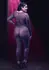 Radiance Plus Size Mesh Bodystocking with Rhinestone Accents Black 3X