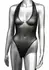 Radiance Deep V Bodysuit Plus Size Mesh Rhinestone 3X Black