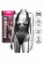 Radiance Deep V Bodysuit Plus Size Mesh Rhinestone 3X Black