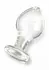TOYJOY GLASS WORXX Brilliant Anal Star Glass Plug, Bulbous Tip, Clear