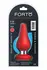 FORTO F-21 Tear Drop Large Intimate Plug Red Premium Silicone