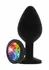 TOYJOY Rainbow Booty Jewel Small Silicone Plug with Multicolor Gem