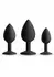 NS Novelties Renegade Triple Ace Kit Silicone Plug Set with Suction Base, 3 Sizes