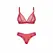 Obsessive Crimessa Lingerie Set Red - Elegant Mesh Design, Adjustable Fit