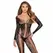 Leg Avenue Lace Bodystocking Black - Elegant Floral Mesh Design
