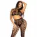 Leg Avenue Crop Top & Open Pattern Tights Set Black S/M