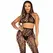 Leg Avenue Crop Top & Open Pattern Tights Set Black S/M