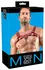 Svenjoyment Men's Chest Harness Red S-XL Adjustable Vegan Leather
