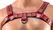 Svenjoyment Men's Chest Harness Red S-XL Adjustable Vegan Leather