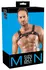 Svenjoyment Men's Chest Harness Black Adjustable Vegan Leather