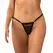 Obsessive Violami Black Mesh Thong with Adjustable Straps and Rhinestones L/XL