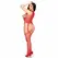 Leg Avenue 89374 Bodystocking & Panty Set Red One Size - Stretch Mesh Design