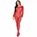 Leg Avenue 89366 Lace Bodystocking Red One Size - Stretch Floral Design