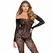 Leg Avenue 89366 Lace Bodystocking Black One Size - Versatile Neckline