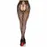 Leg Avenue 1966 Fishnet Tights with Lace Waist Black One Size