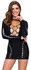 Cottelli Collection Fantasy Dress S-L Black, Seamless Stretch Design