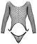 Cottelli Collection Fantasy S-L Black Net Two-Piece Bodysuit Set