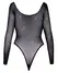 Cottelli Fantasy S-L Black Glitter Mesh Bodysuit, Long Sleeve, Stretch Fit