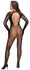 Cottelli Fantasy Catsuit S-L Black Seamless Net with Gloves