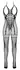 Cottelli Fantasy Catsuit S-L Black Net Open Cup Backless Design