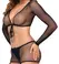Cottelli Fantasy Net 4-Piece Set S-L Black - Stretch Mesh Outfit