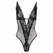 Christine Body Dewi Black - Lace & Polka Dot Bodysuit, Open Crotch, Adjustable S/M