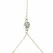 Otazu Harmony Crystal Anklet Transparent - Elegant Adjustable Chain One Size