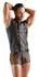 Svenjoyment Men's Mesh & Wetlook Shirt 2XL, Gold Zip & Rings Detail