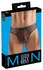Svenjoyment Thong Net XL - Black Mesh with Wetlook Accents, Gold Rings