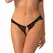 Obsessive Divienne Black Open-Design Thong with Lace and Jewelry Accents 2XL/3XL