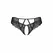 Obsessive Divienne Open Thong Black - Lace Minimalist Design, Size Adjustable L/XL