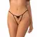 Obsessive Selisme Black Thong with Open Design and Decorative Element 2XL/3XL