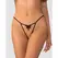 Obsessive Selisme Black Thong with Open Design and Decorative Element 2XL/3XL