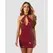 Obsessive Redya Dress Red - Glossy Adjustable Fit Eveningwear S/M